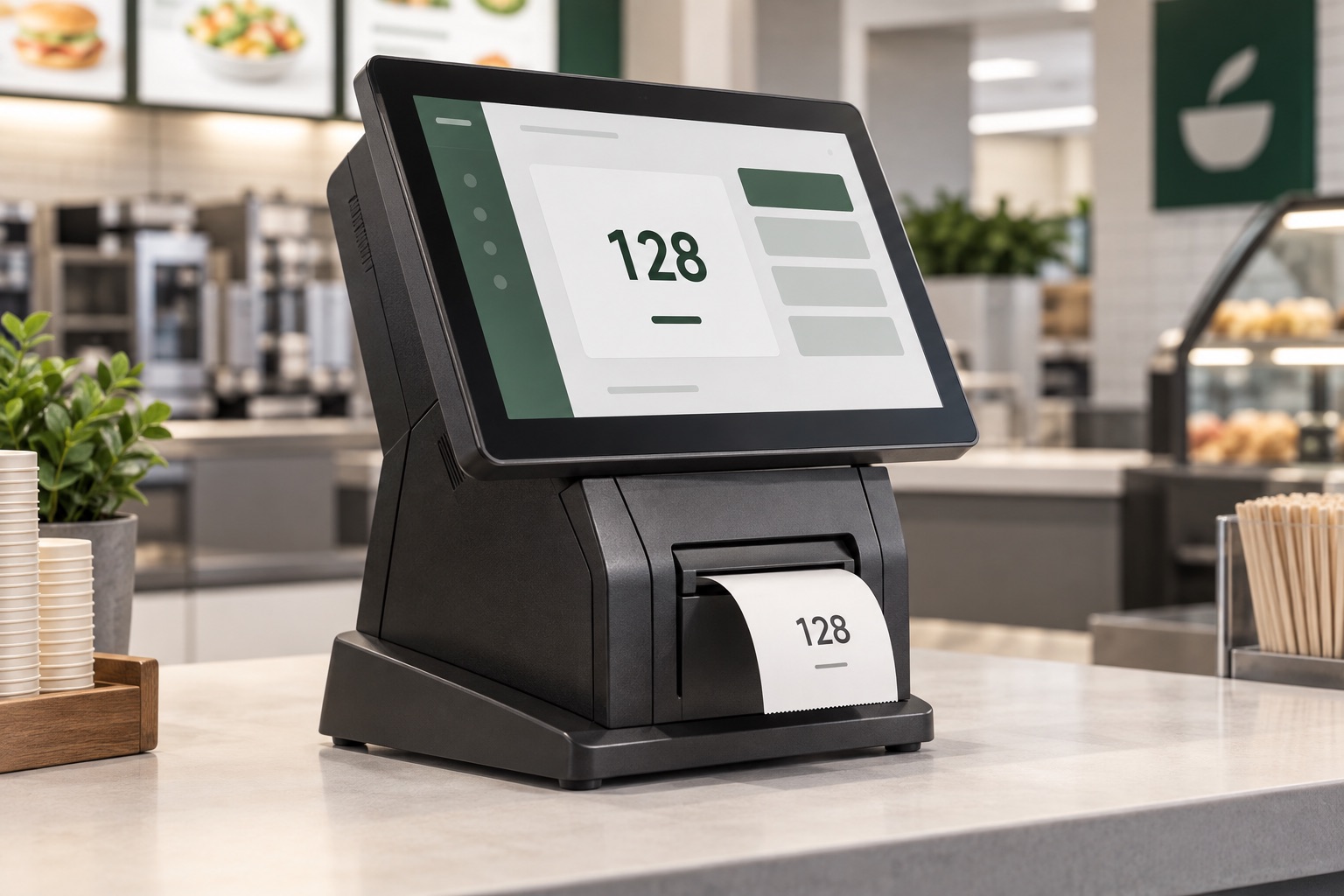 Terminal de point de vente professionnel avec imprimante thermique 80 mm intégrée